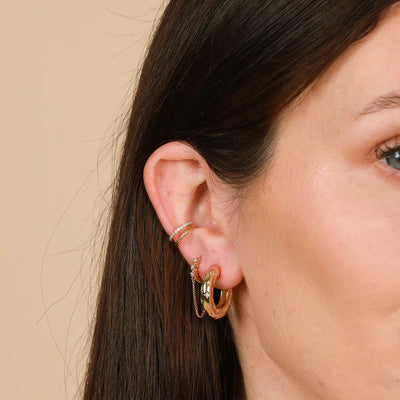 Pendientes de aro cósmicos