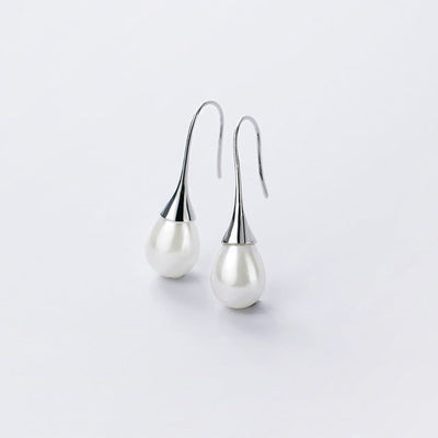 Pendientes colgantes con perlas