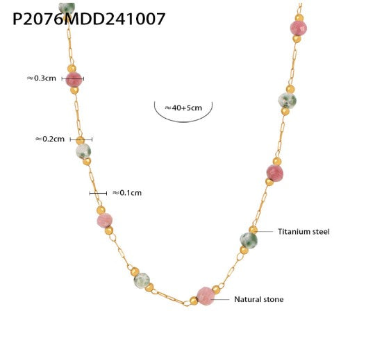 Collar de cuentas de piedra Lulu