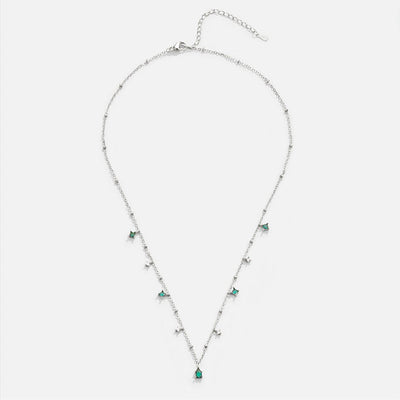 Collar de plata con cristales Emily