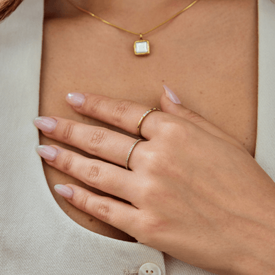 Anillo de eternidad de cristal