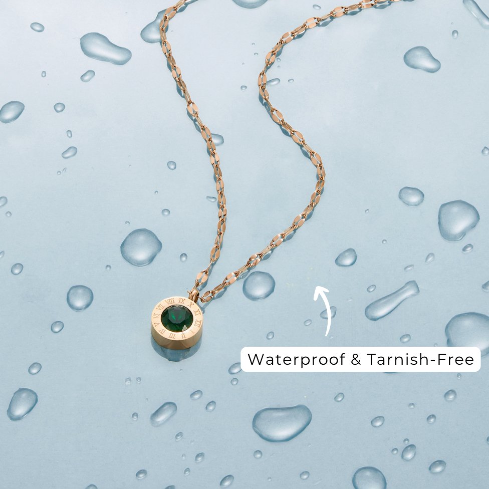 Collar de cristal verde Atenea