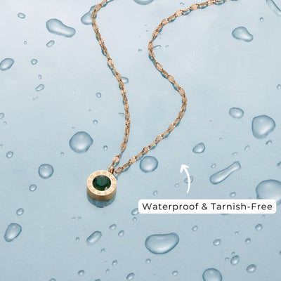 Collar de cristal verde Atenea