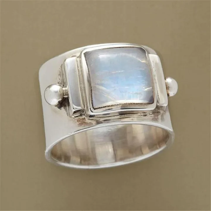 Anillo vintage de cristal de luna cúbica