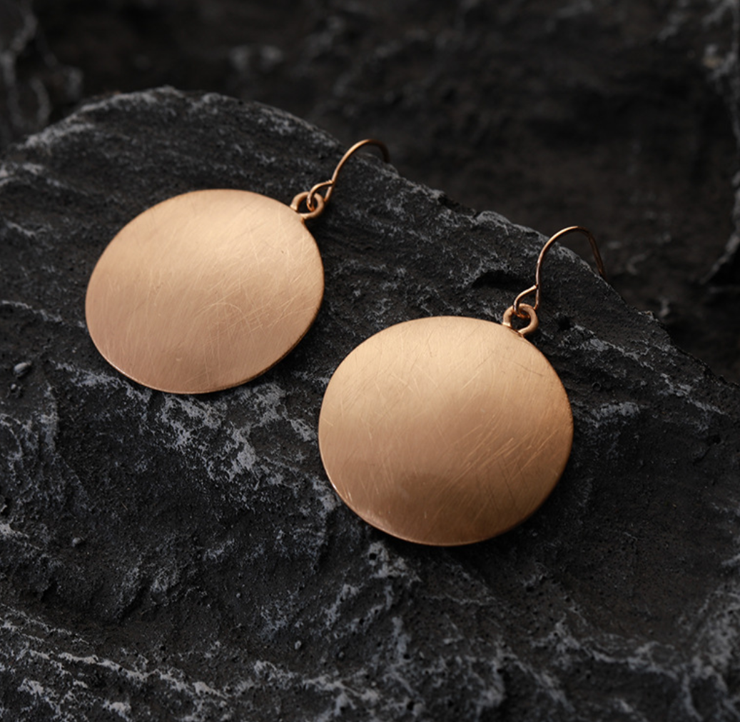 Pendientes vintage chapados en oro