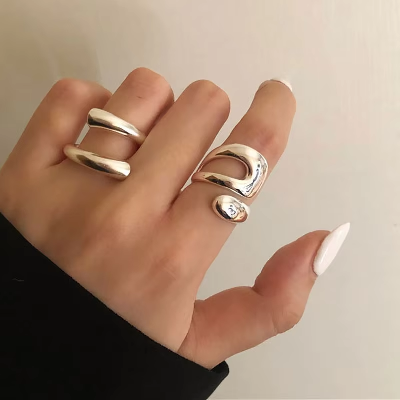 Paquete de anillos de plata