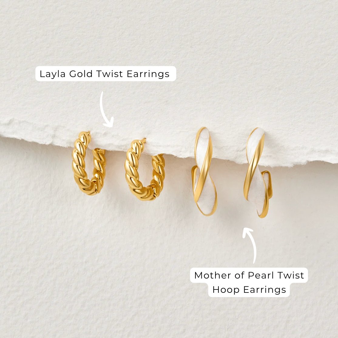 Pendientes Layla Gold Twist