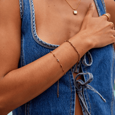 Pulsera de cuentas de piedra Lulu