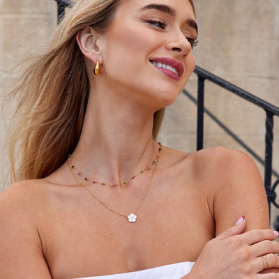 Collar de cuentas de piedra Lulu Spring