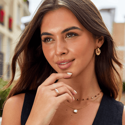 Pendientes de aro trenzados de oro Sofía