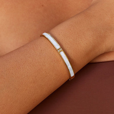 Pulsera de oro blanco Sahara