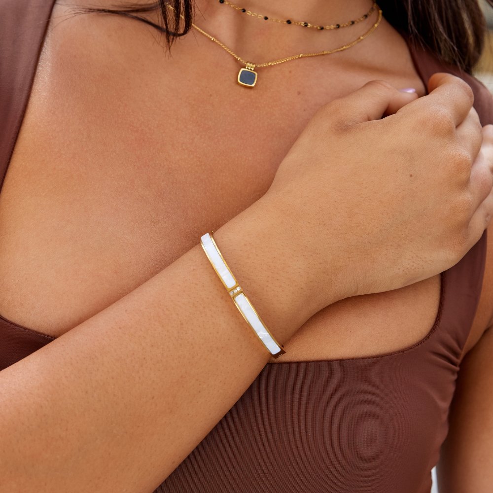Pulsera de oro blanco Sahara